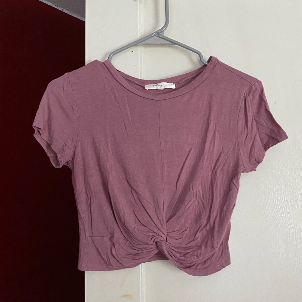 Twist front crop top